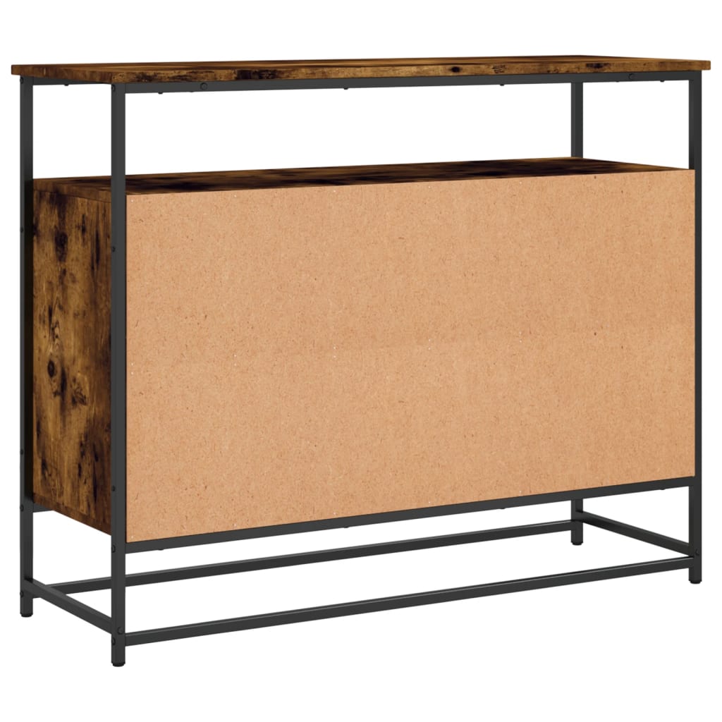vidaXL Sideboard Räuchereiche 100x35x80 cm Holzwerkstoff