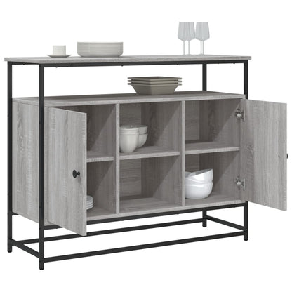 vidaXL Sideboard Grau Sonoma 100x35x80 cm Holzwerkstoff