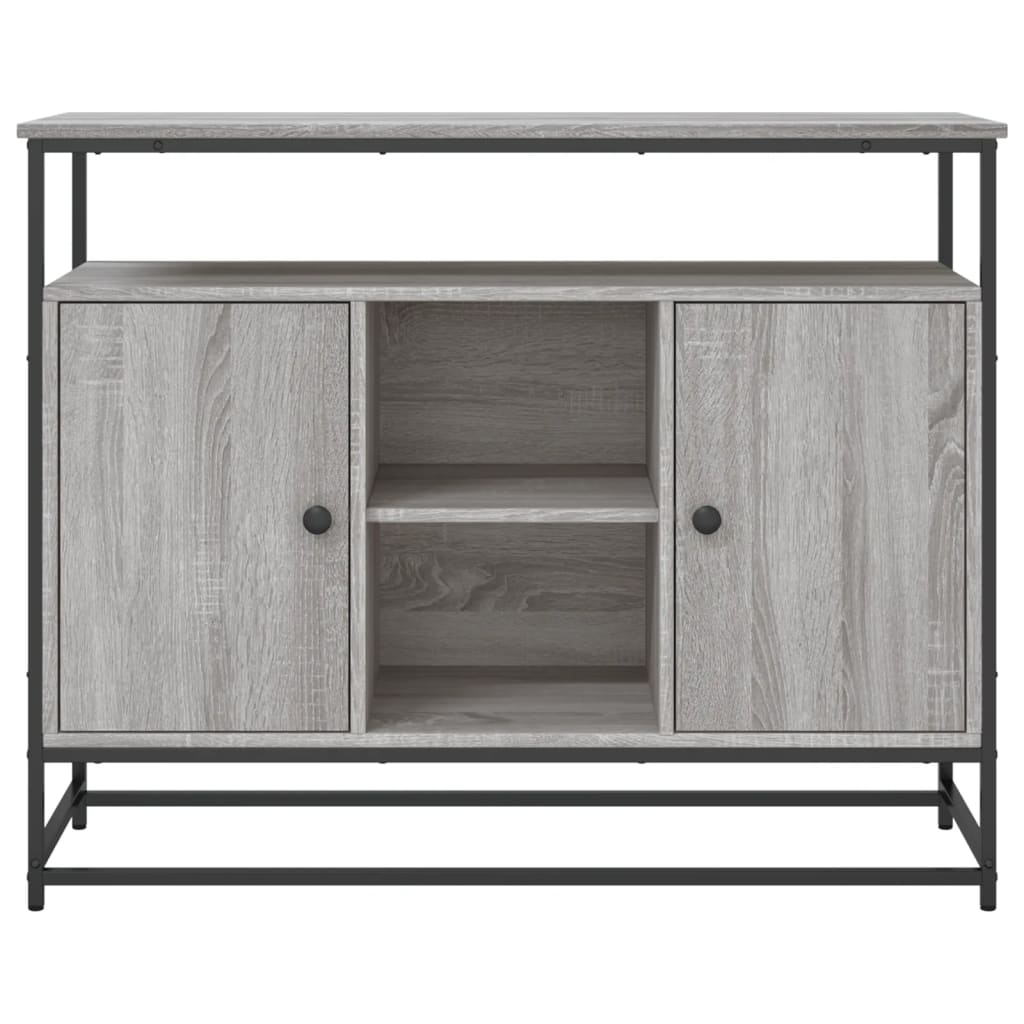 vidaXL Sideboard Grau Sonoma 100x35x80 cm Holzwerkstoff