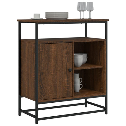 vidaXL Buffet marron aspect chêne 69x35x80 cm Bois d'ingénierie