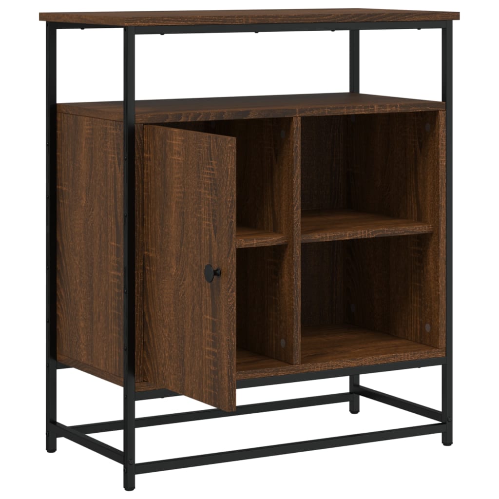 vidaXL Buffet marron aspect chêne 69x35x80 cm Bois d'ingénierie
