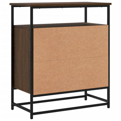 vidaXL Buffet marron aspect chêne 69x35x80 cm Bois d'ingénierie