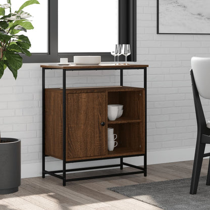 vidaXL Buffet marron aspect chêne 69x35x80 cm Bois d'ingénierie