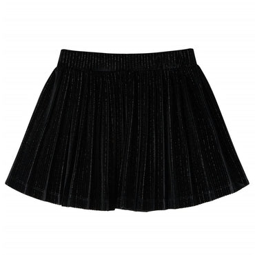 Kinder-Faltenrock mit Lurex Schwarz 128