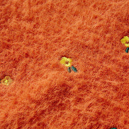 Pull enfant tricoté orange foncé 92