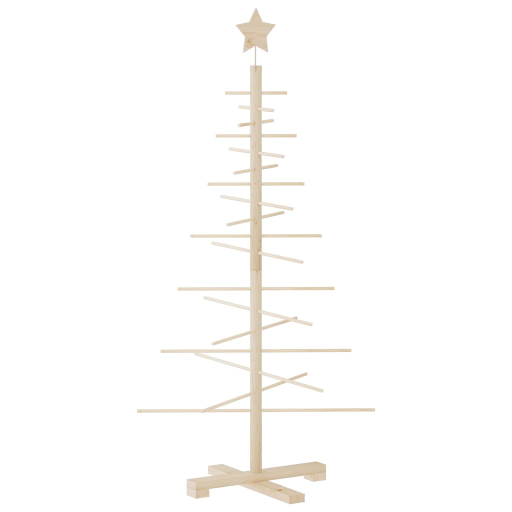 vidaXL Weihnachtsbaum Holz zum Schmücken 125 cm Massivholz Kiefer
