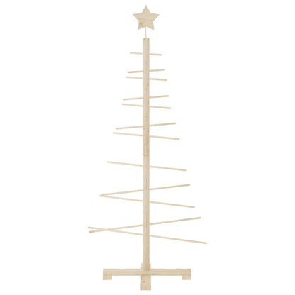 vidaXL Weihnachtsbaum Holz zum Schmücken 125 cm Massivholz Kiefer