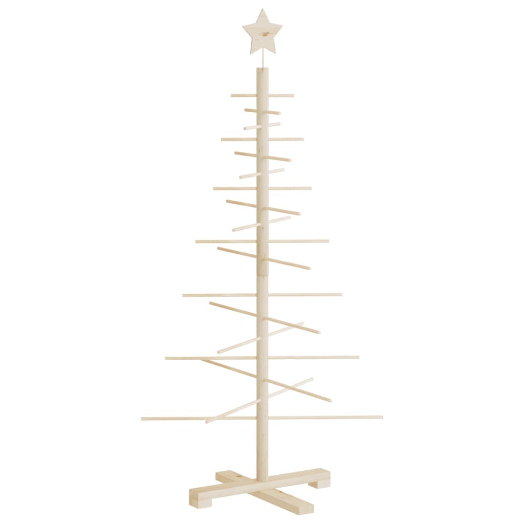 vidaXL Weihnachtsbaum Holz zum Schmücken 125 cm Massivholz Kiefer