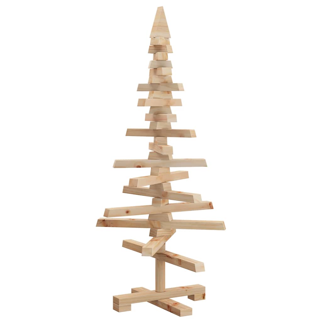 vidaXL Weihnachtsbaum Holz zum Schmücken 90 cm Massivholz Kiefer