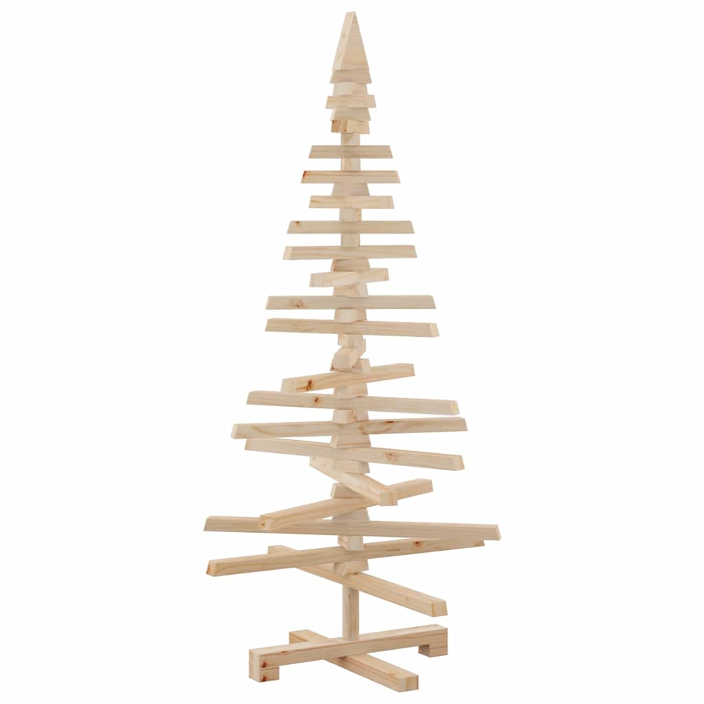 vidaXL Weihnachtsbaum Holz zum Schmücken 120 cm Massivholz Kiefer
