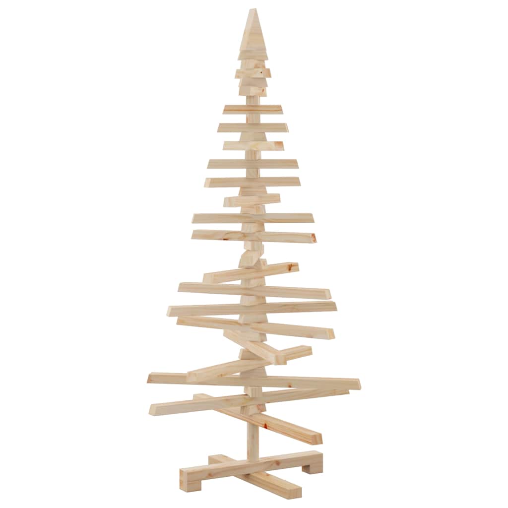 vidaXL Weihnachtsbaum Holz zum Schmücken 120 cm Massivholz Kiefer