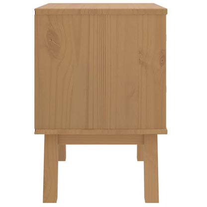 vidaXL Nachttisch OLDEN Braun Massivholz Kiefer
