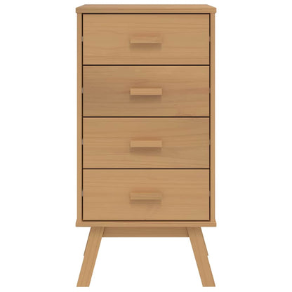 vidaXL Nachttisch OLDEN Braun Massivholz Kiefer