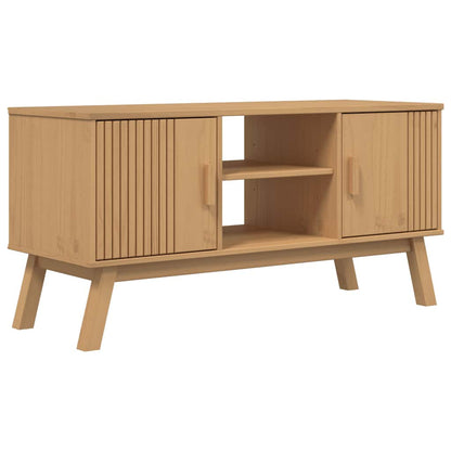 Meuble TV vidaXL OLDEN marron 114x43x57 cm bois de pin massif