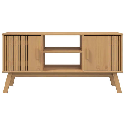 Meuble TV vidaXL OLDEN marron 114x43x57 cm bois de pin massif