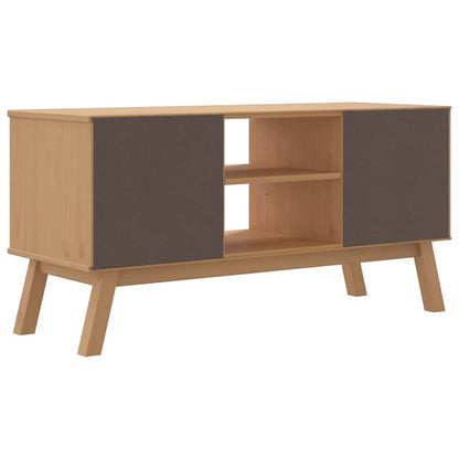Meuble TV vidaXL OLDEN marron 114x43x57 cm bois de pin massif
