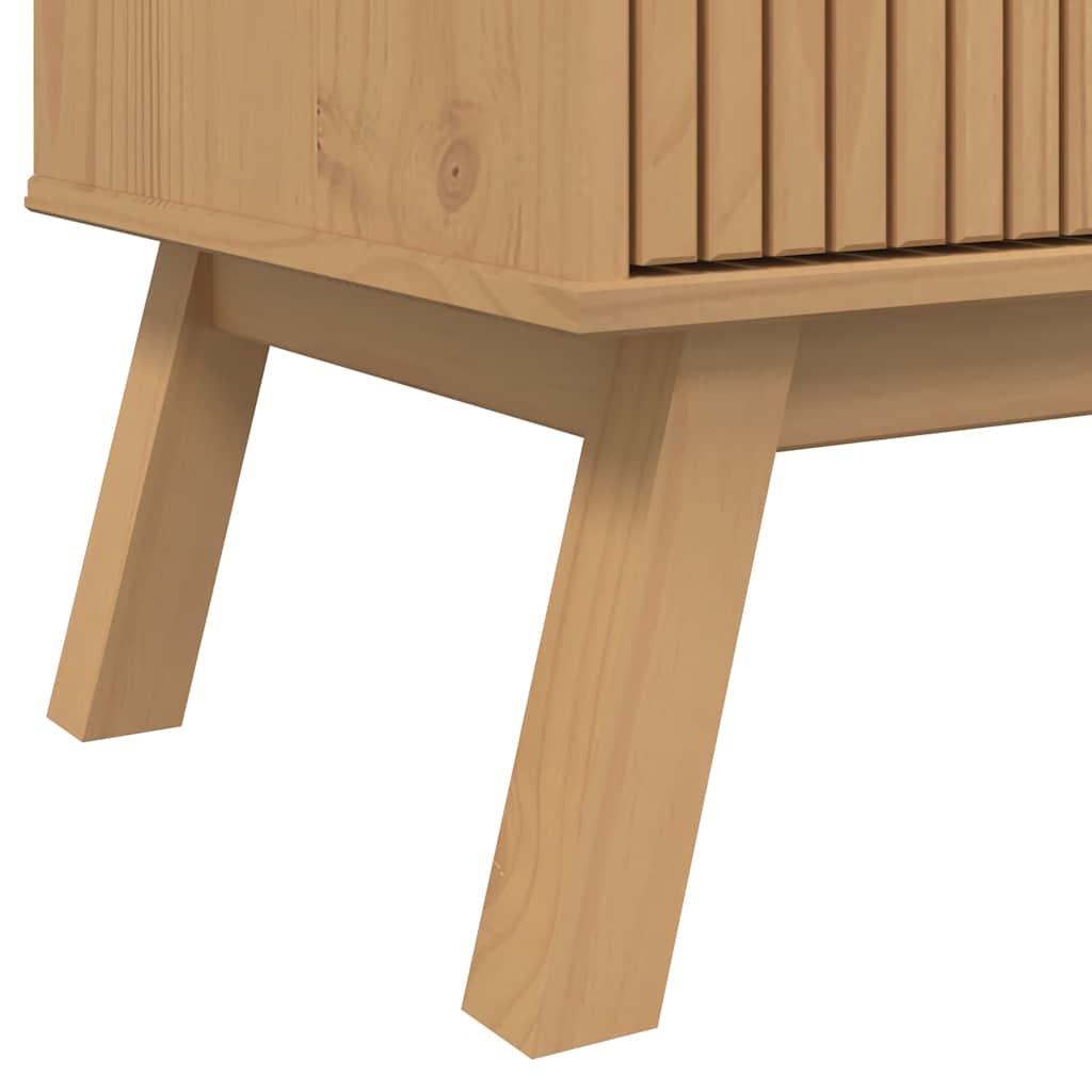 Meuble TV vidaXL OLDEN marron 114x43x57 cm bois de pin massif