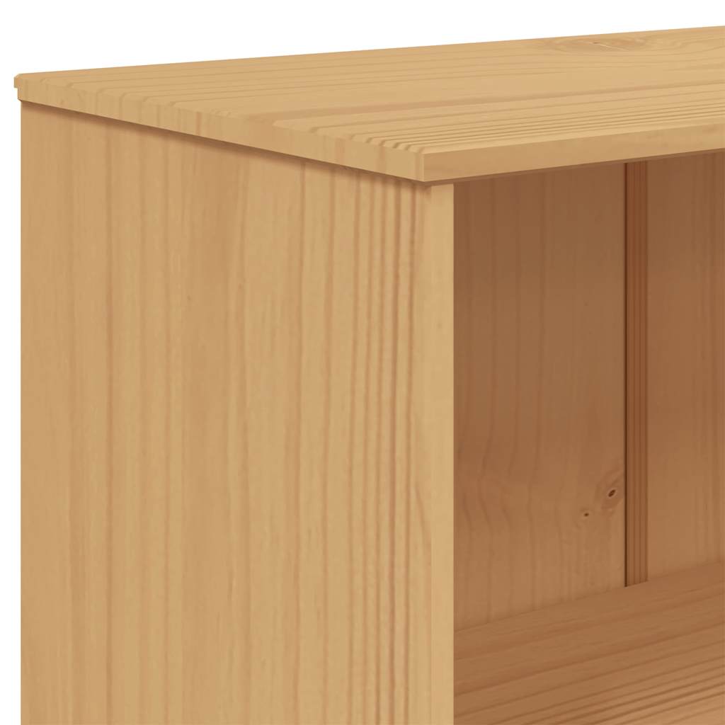 vidaXL Étagère à livres OLDEN 4 compartiments Gris et marron Bois de pin massif