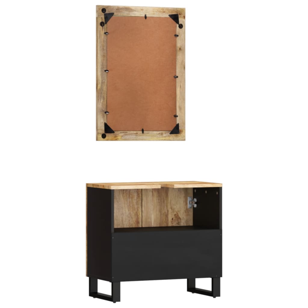vidaXL Ensemble de meubles de salle de bain 2 pcs Bois de manguier massif