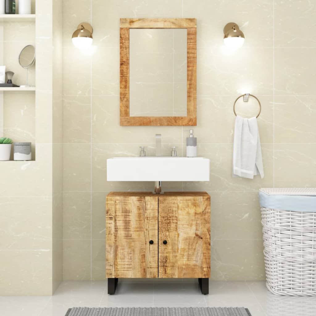 vidaXL Ensemble de meubles de salle de bain 2 pcs Bois de manguier massif