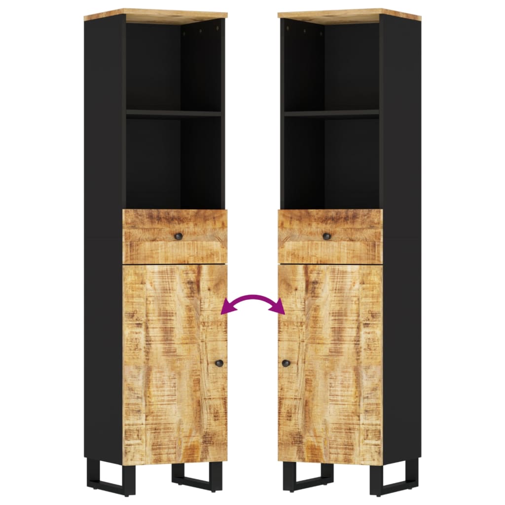 vidaXL 3-tlg. Badmöbel-Set Massivholz Mango