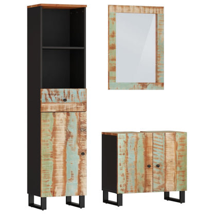 vidaXL Ensemble de meubles de salle de bain 3 pcs Bois de récupération massif