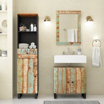 vidaXL Ensemble de meubles de salle de bain 3 pcs Bois de récupération massif