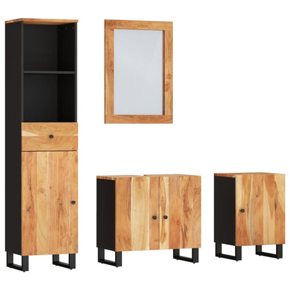 vidaXL Ensemble de 4 meubles de salle de bain en bois d'acacia massif