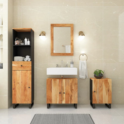 vidaXL Ensemble de 4 meubles de salle de bain en bois d'acacia massif