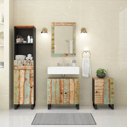 vidaXL Ensemble de meubles de salle de bain 4 pcs Bois de récupération massif