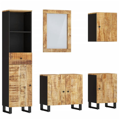 vidaXL Ensemble de meubles de salle de bain 5 pièces en bois de manguier massif