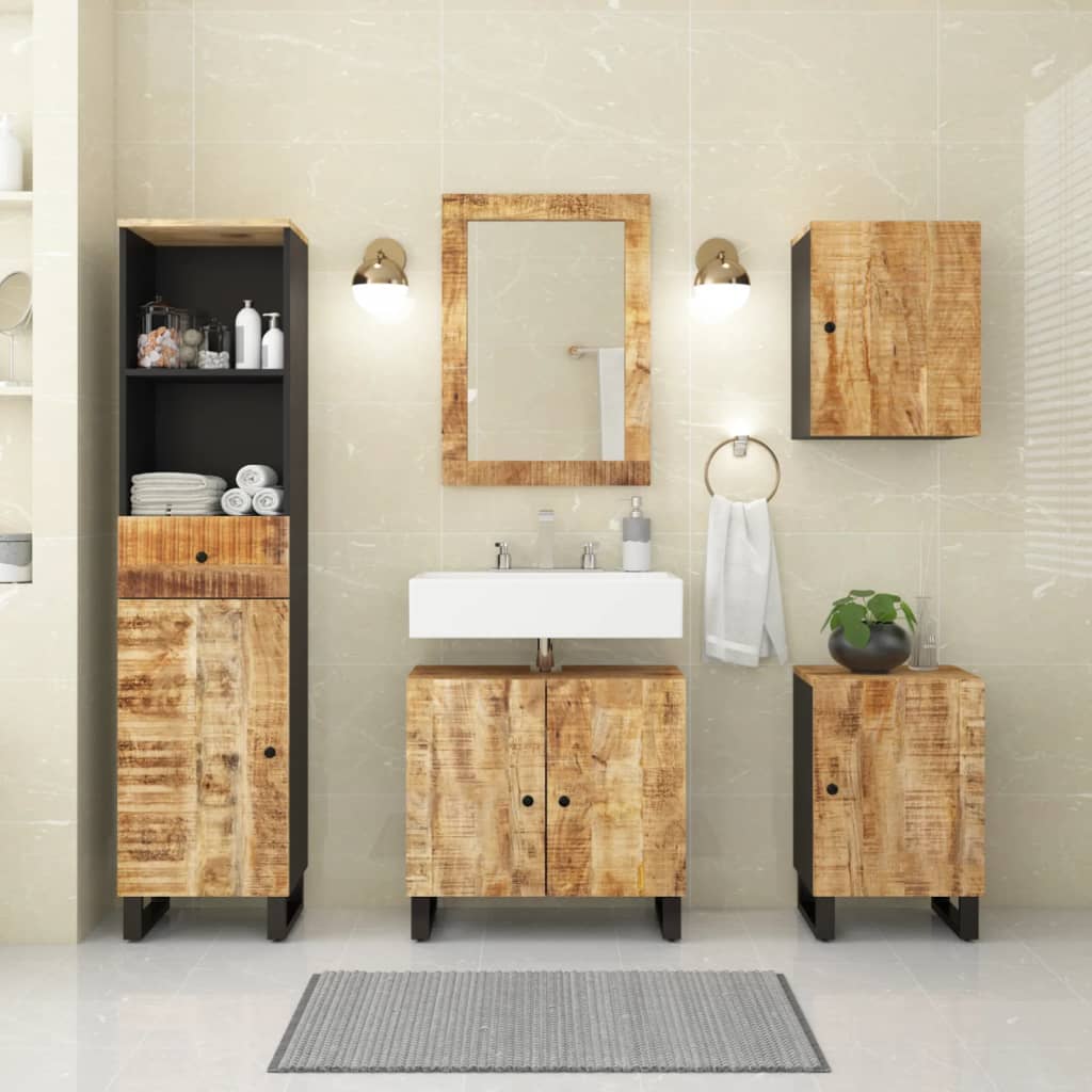 vidaXL Ensemble de meubles de salle de bain 5 pièces en bois de manguier massif