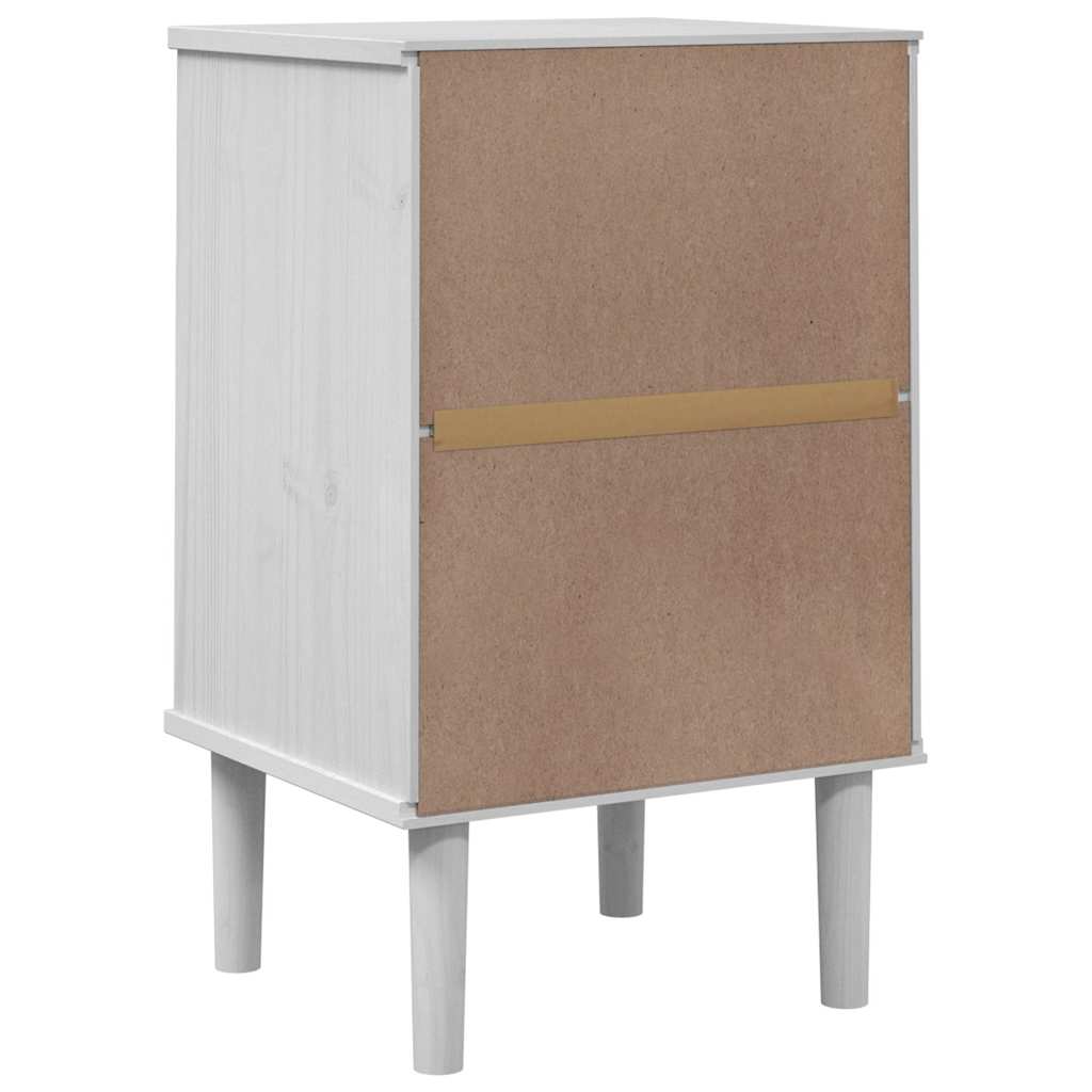 vidaXL Nachttisch SENJA Rattan-Look Weiß 40x35x65 cm Massivholz Kiefer