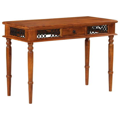 vidaXL Schreibtisch mit Schublade 110x50x76 cm Massivholz Akazie