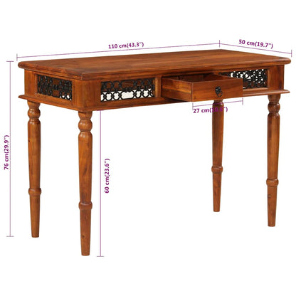 vidaXL Schreibtisch mit Schublade 110x50x76 cm Massivholz Akazie