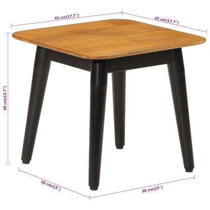 vidaXL Couchtisch 45x45x40 cm Massivholz Mango und Eisen