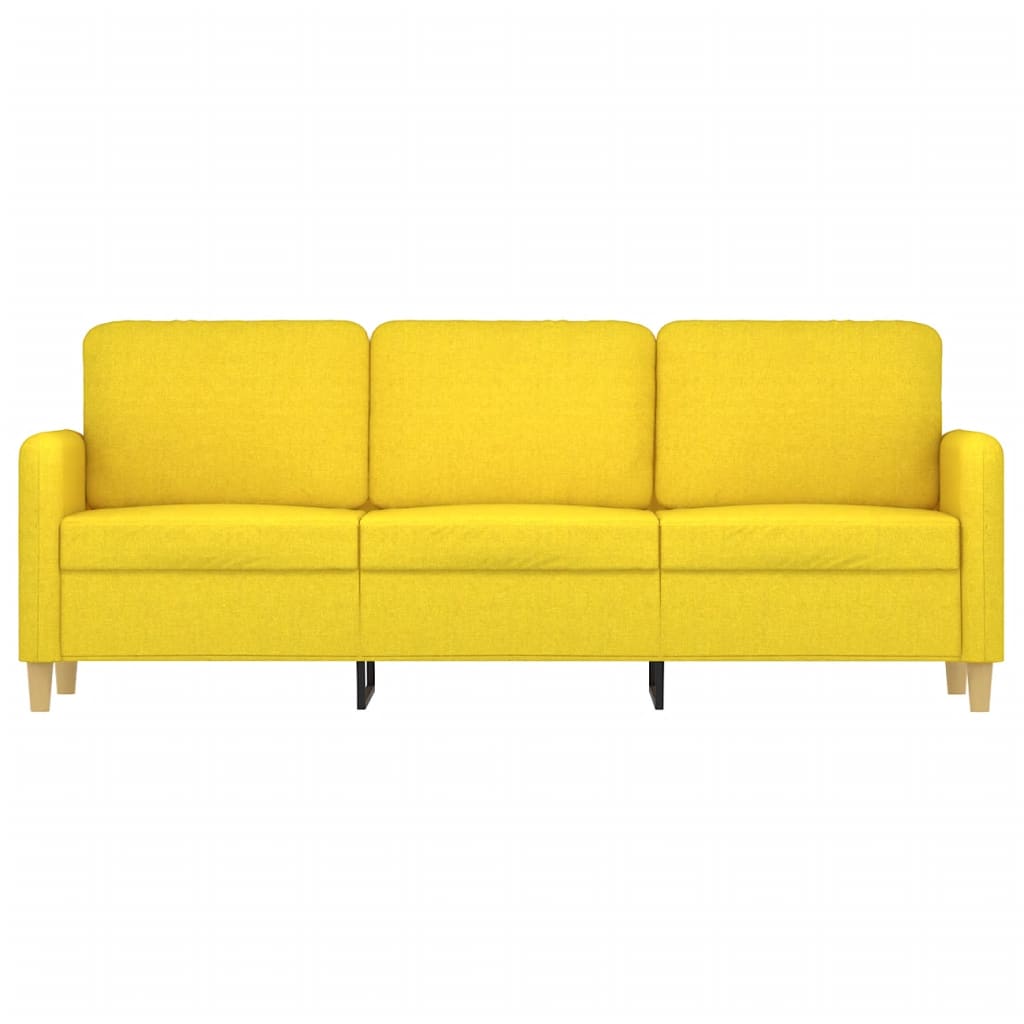 3-Sitzer-Sofa Hellgelb 180 cm Stoff