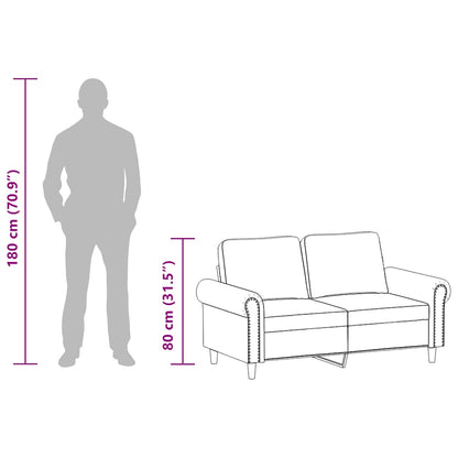 2-Sitzer-Sofa Grau 120 cm Kunstleder