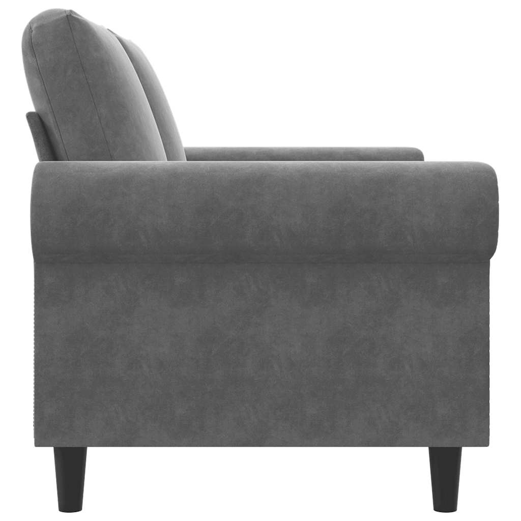 2-Sitzer-Sofa Dunkelgrau 120 cm Samt