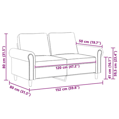 2-Sitzer-Sofa Dunkelgrün 120 cm Samt