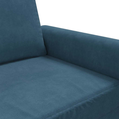 2-Sitzer-Sofa Blau 120 cm Samt