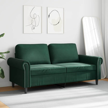 2-Sitzer-Sofa Dunkelgrün 140 cm Samt