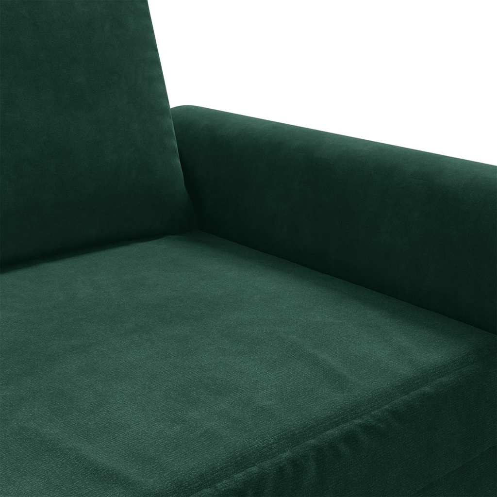 2-Sitzer-Sofa Dunkelgrün 140 cm Samt