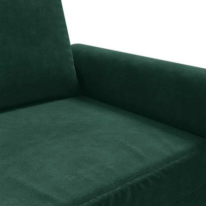 2-Sitzer-Sofa Dunkelgrün 140 cm Samt