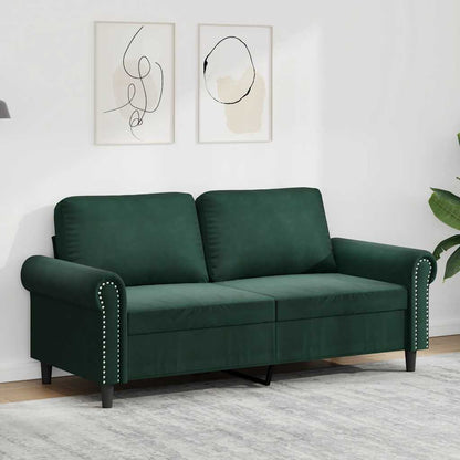 2-Sitzer-Sofa Dunkelgrün 140 cm Samt