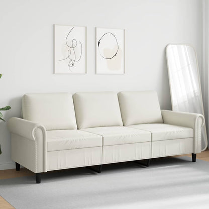 3-Sitzer-Sofa Creme 180 cm Samt