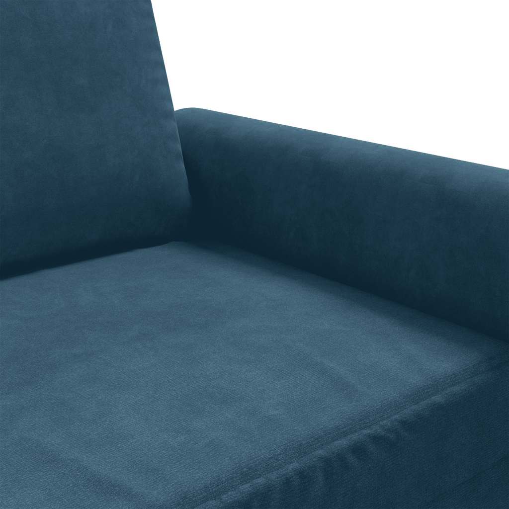 3-Sitzer-Sofa Blau 180 cm Samt