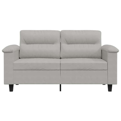 vidaXL 2-Sitzer-Sofa Hellgrau 120 cm Mikrofasergewebe