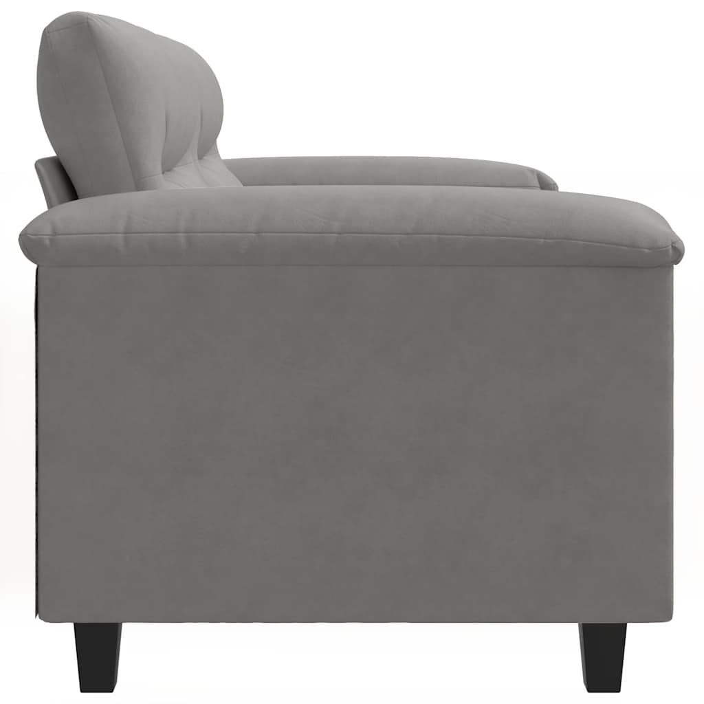 2-Sitzer-Sofa Dunkelgrau 120 cm Mikrofasergewebe