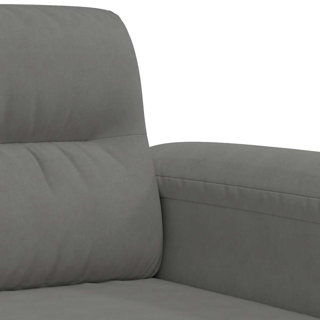 2-Sitzer-Sofa Dunkelgrau 120 cm Mikrofasergewebe
